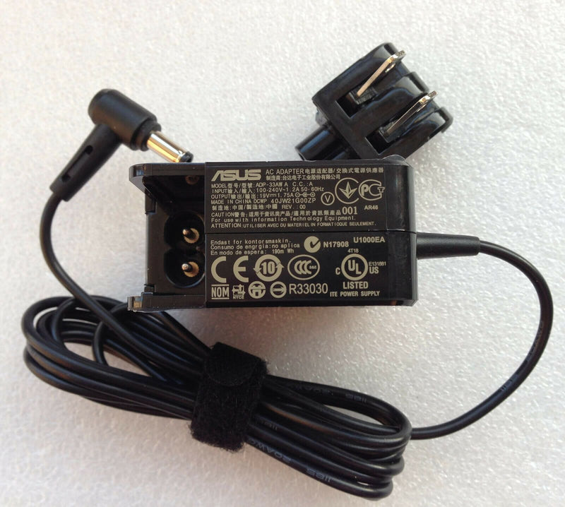 @Original OEM ASUS 19V 33W AC Adapter for ASUS D550MA-DS01 D550MA-DS01-WH Laptop
