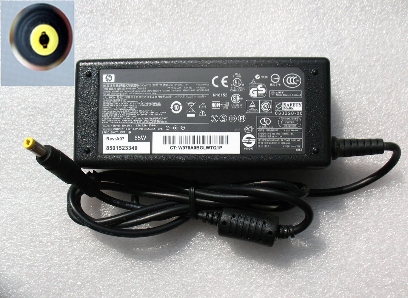 Original CHARGER for HP PAVILLION ZE2000 DV1000 DV4000 DV5000