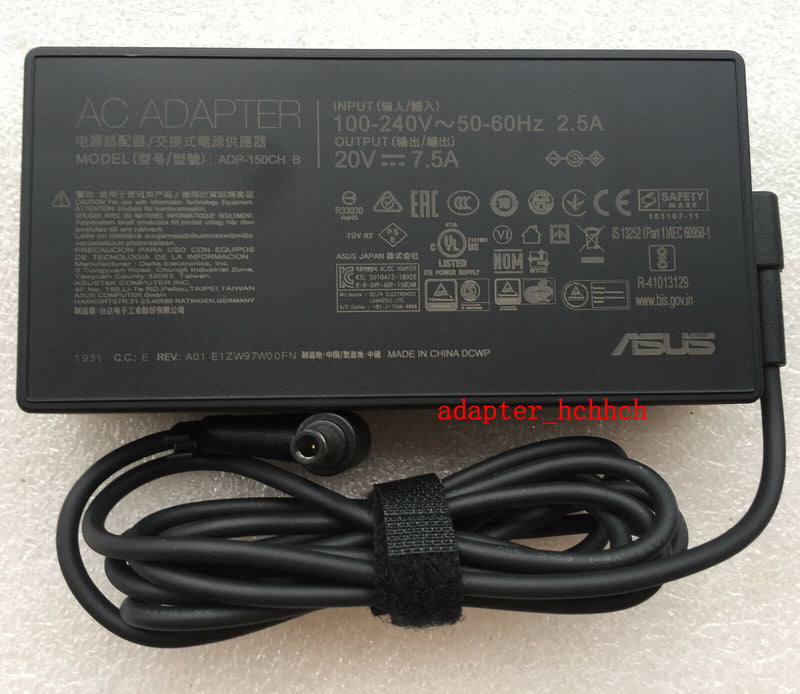 New Original ASUS 20V 7.5A 150W AC Adapter for ASUS TUF Gaming FX505GT Charger Cord