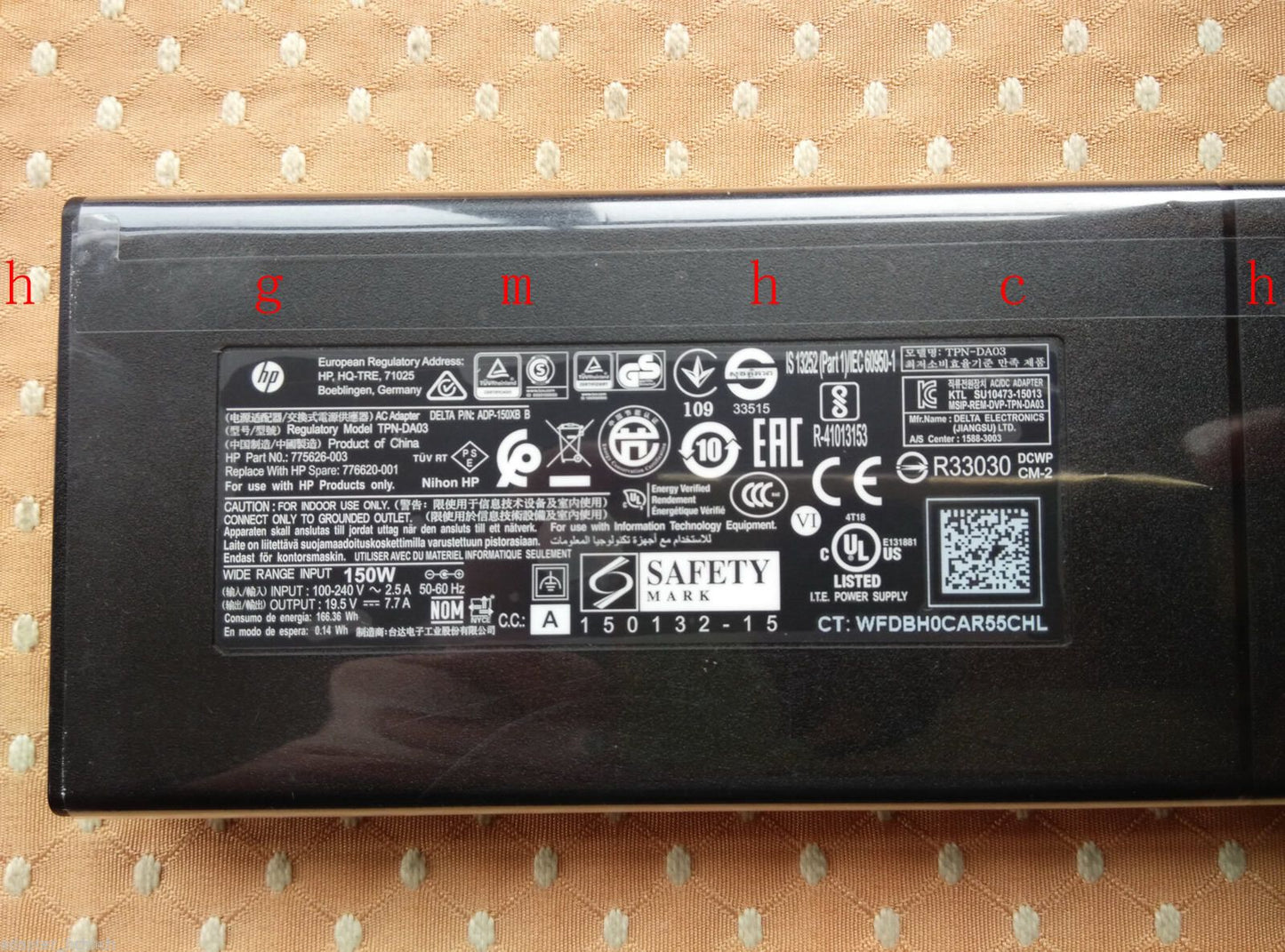 Original OEM HP 150W 19.5V 7.7A Slim AC Adapter for HP OMEN Notebook 17-w043dx