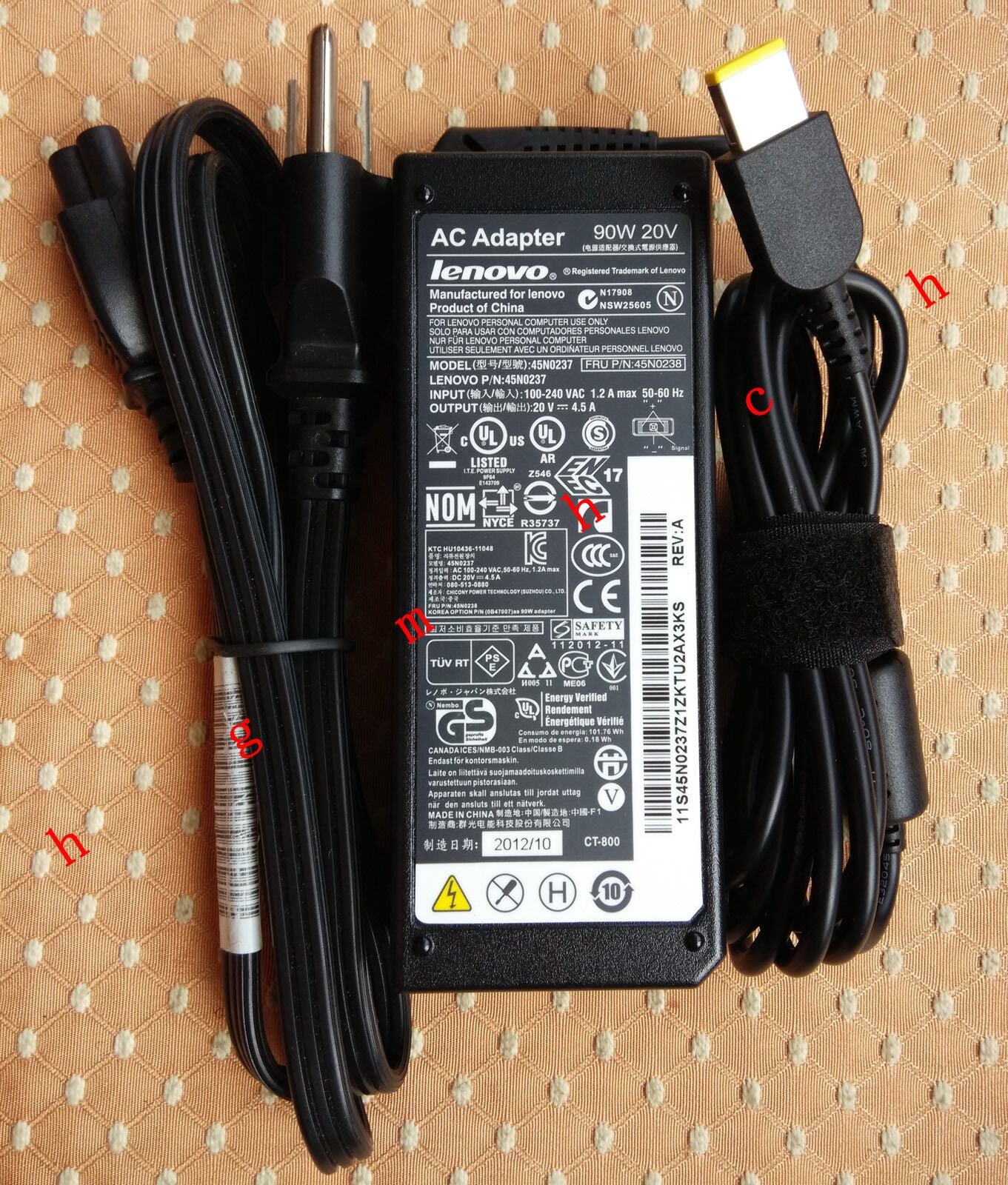 New Original OEM Lenovo Cord/Charge ThinkPad X1 Carbon 3446-24M,NSW25605,0B47006