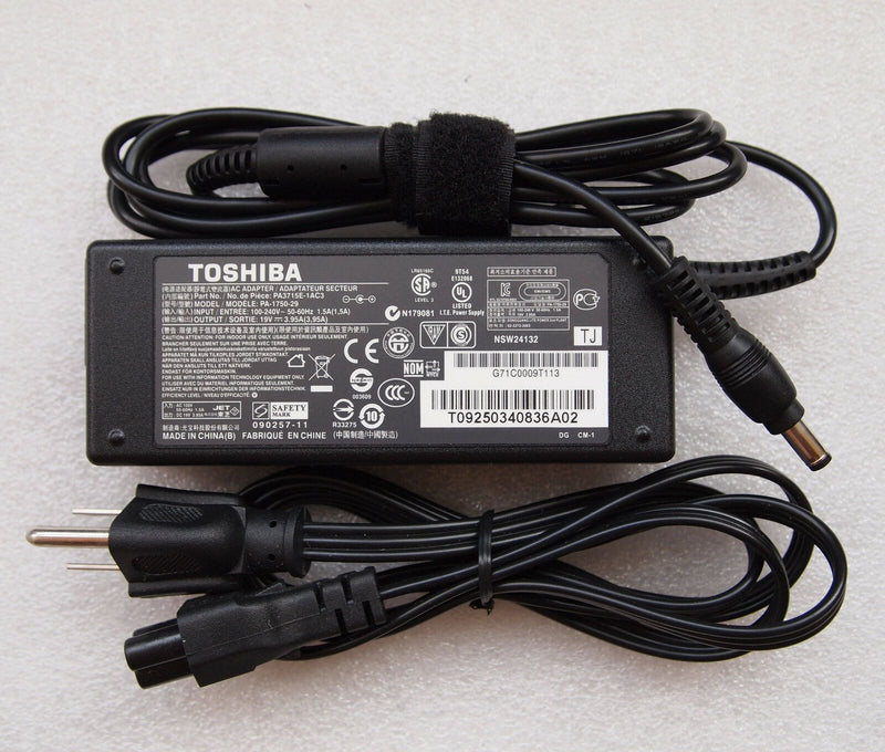 Original OEM Toshiba Charger Satellite E305,L45t,L50,L50D,L50t,L55 PA3715E-1AC3