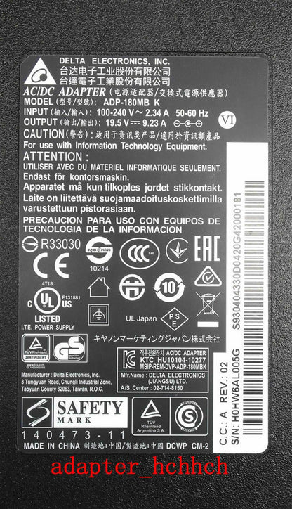 Original OEM Delta 180W AC/DC Adapter for MSI GS63VR Stealth Pro-001,ADP-180MB K