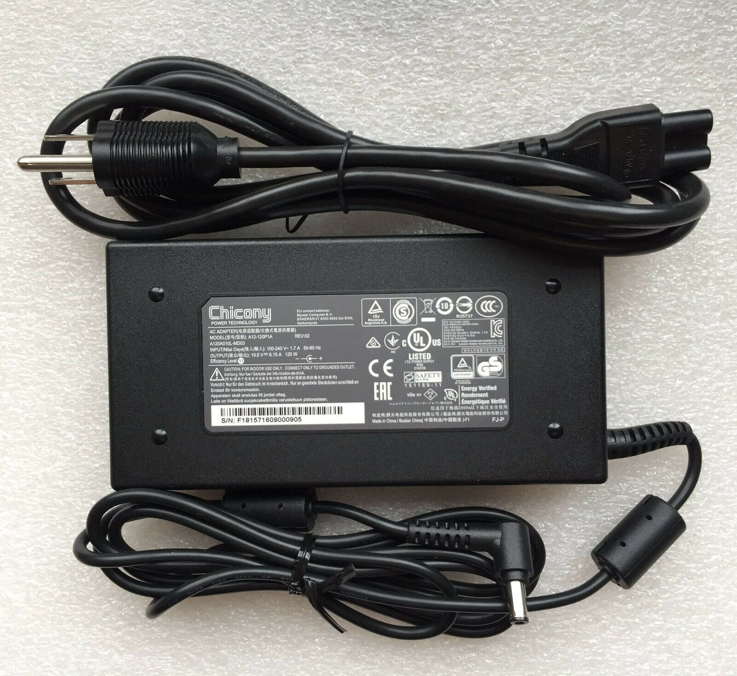Original Chicony AC Adapter fr MSI CX72 6QD-040RU,CX72 6QD-047RU,CX72 6QD-048XRU