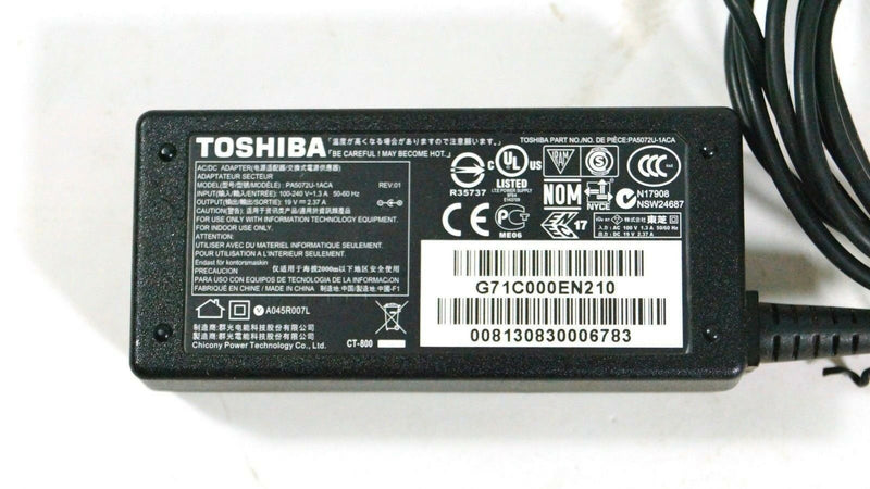 Original Toshiba 45W AC Adapter for Chromebook CB35-B3300,C35-B3330,PA5072U-1ACA