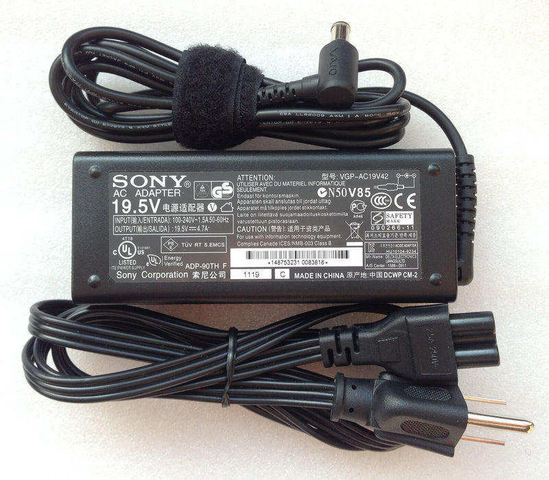 New Original OEM Sony AC Adapter Charger VAIO VPCS131FM,VPCS132FX,VPCS132GX