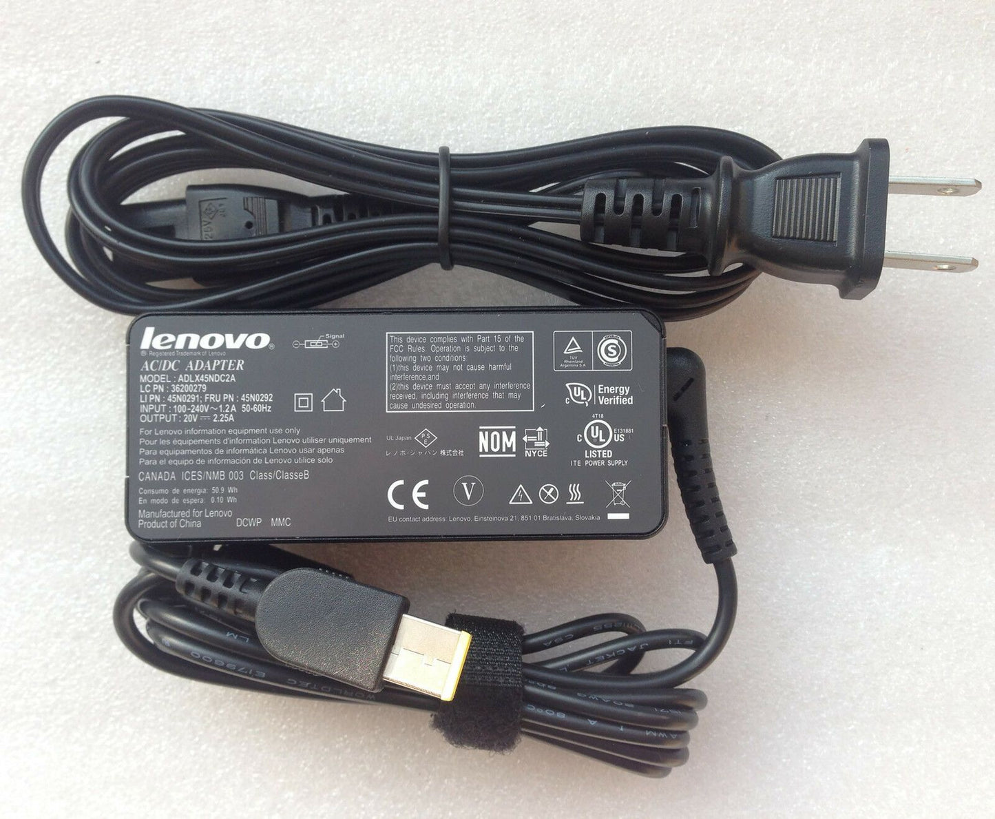 Original OEM Lenovo 45W AC Charger ThinkPad X240 20AL008YUS,ADLX45NDC2A,36200279