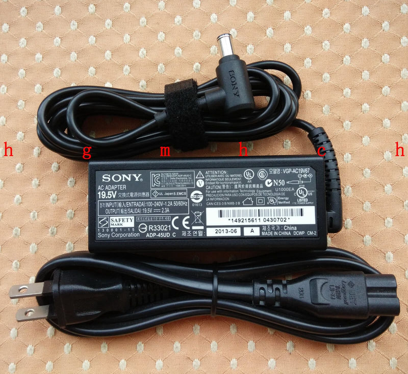 New Original Sony AC/DC Adapter&Cord for Sony Vaio SVF14AC1QU,VGP-AC19V76 Laptop