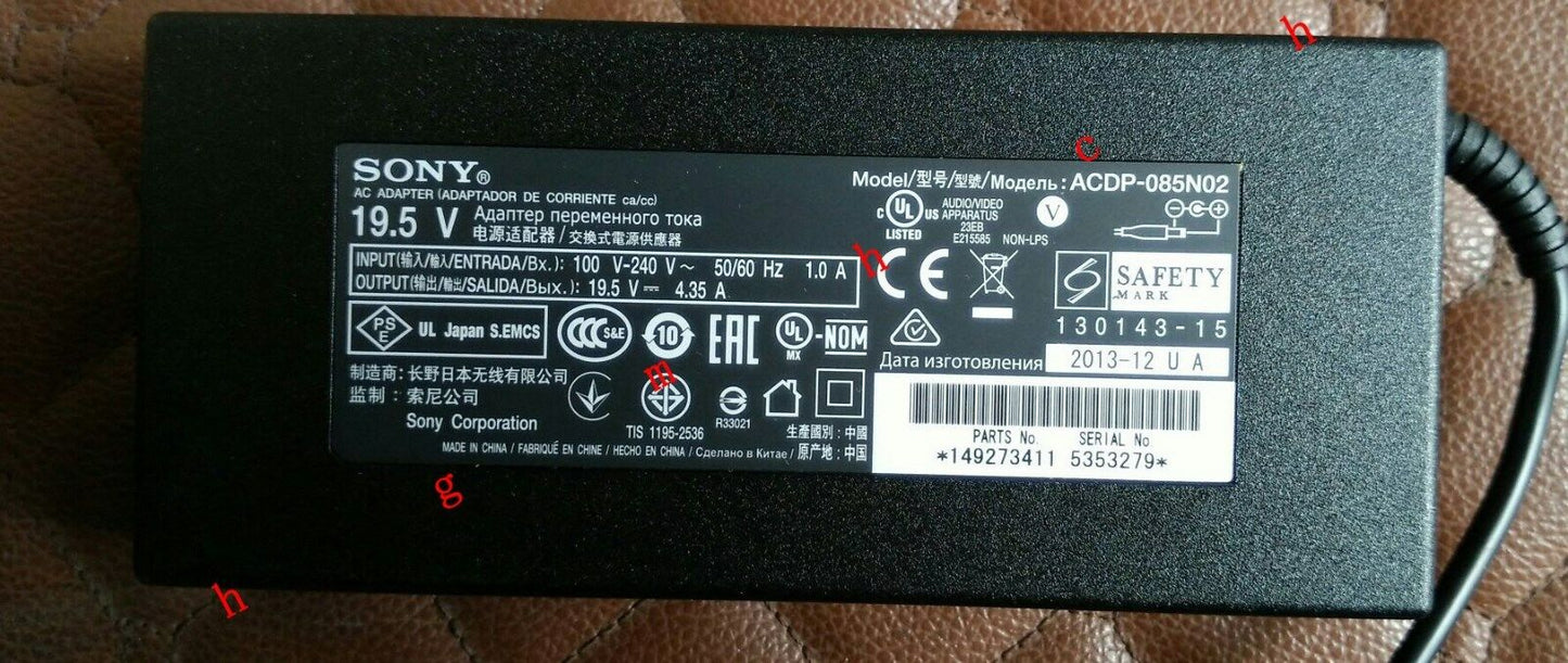 Original OEM Sony LED TV AC Adapte ACDP-085N02,149273411 KDL-40W600B 19.5V 4.35A