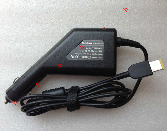 Original 90W Car Charger for Lenovo ThinkPad X1 Carbon 3444-G7F 3444-G7U Laptop