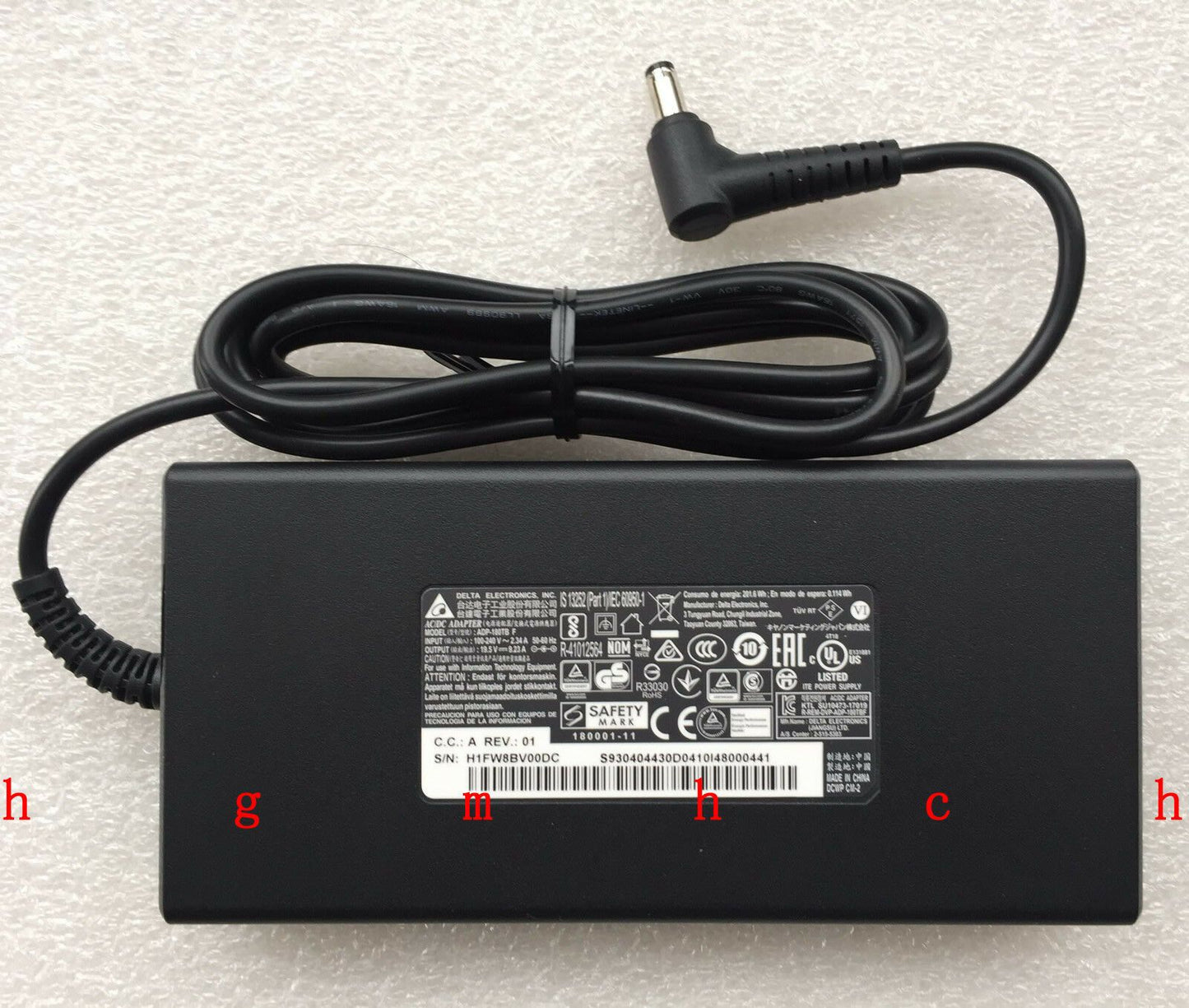 Original Delta 180W Slim Adapter for MSI GS65 Stealth Thin 8RE-051US,ADP-180TB F