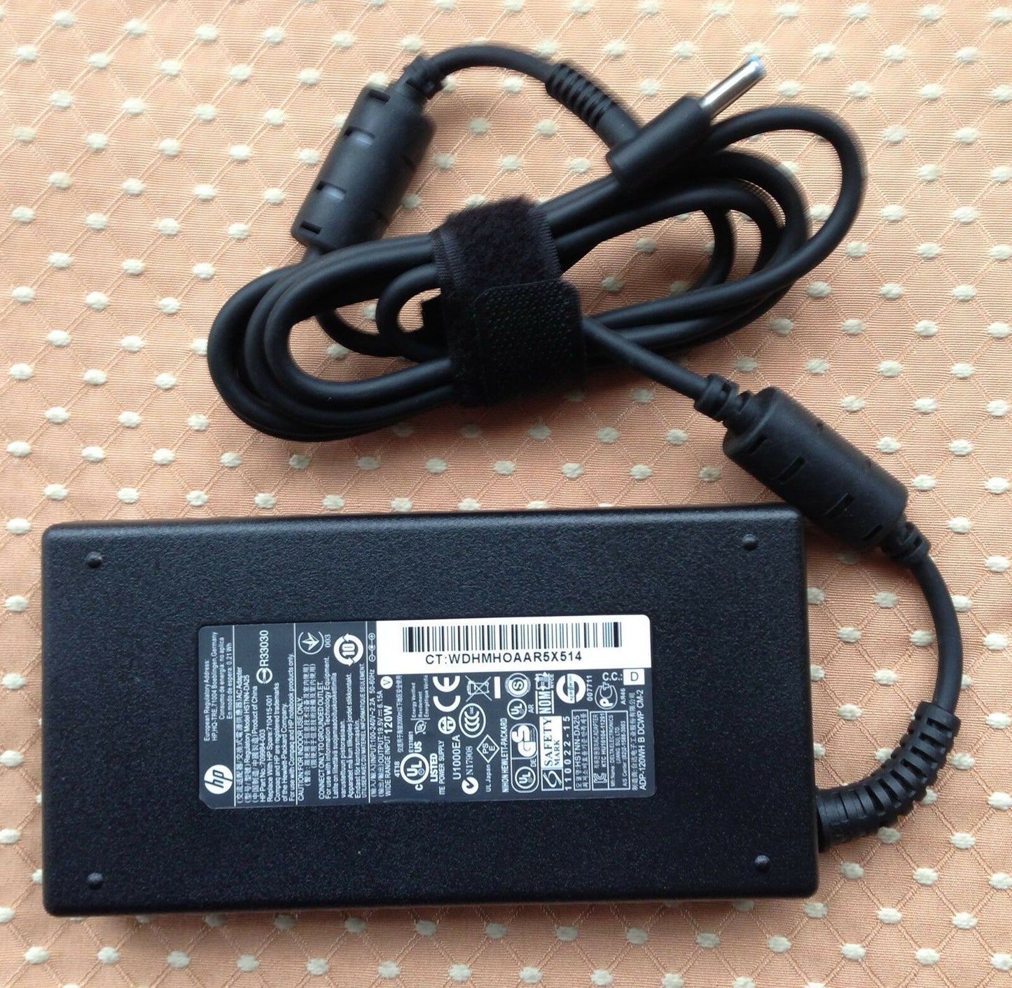 New Original Genuine OEM HP 120W Cord/Charger OMEN 15-5001TX,15-5002TX,15-5003TX