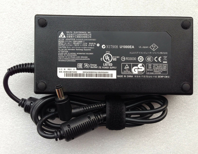 Original MSI WT72 6QJ-297US,ADP-230EB T,Delta 230W 19.5V 11.8A AC Adapter&Cord@@