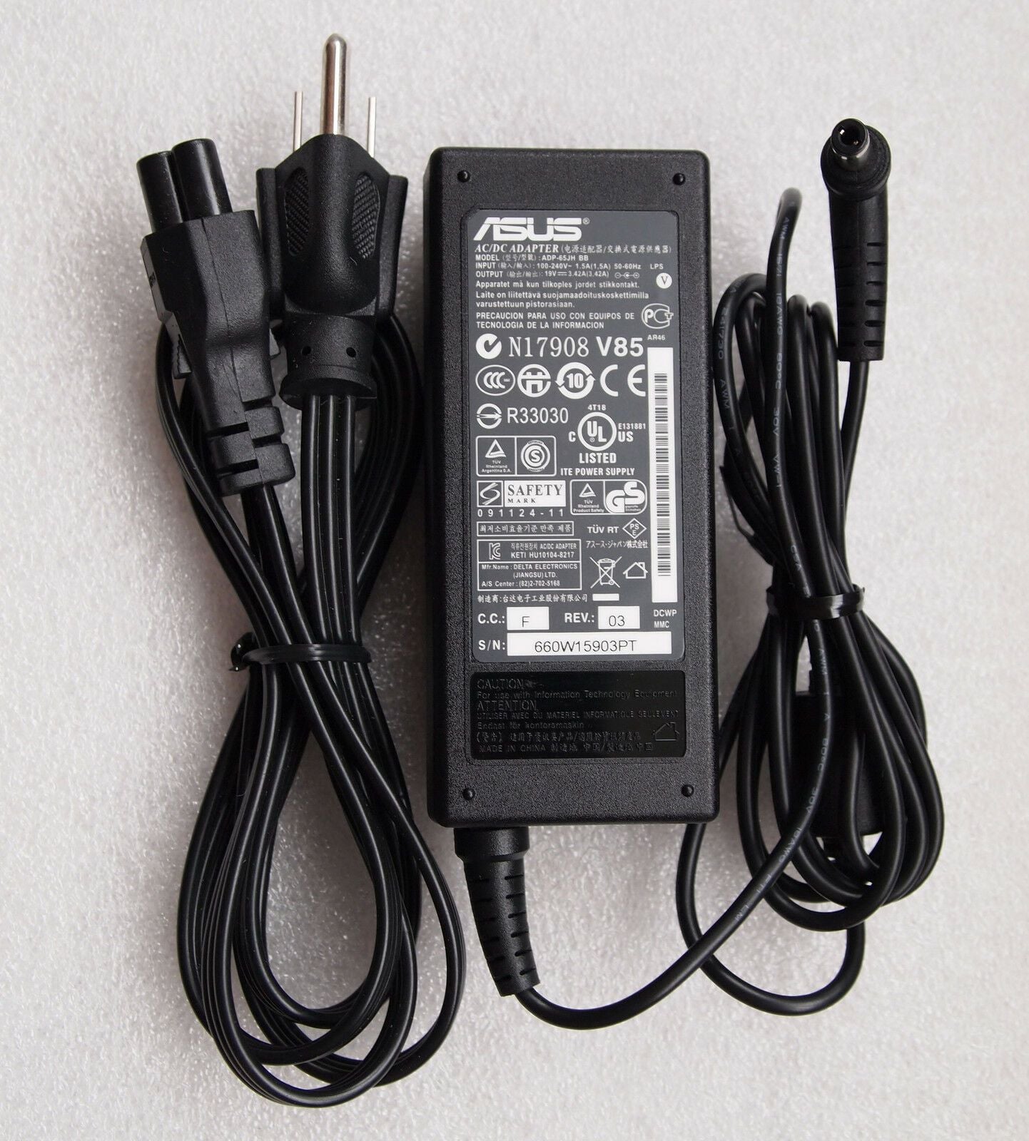 Original OEM 19V 3.42A for ASUS A6000,K40,K42,K50 LAPTOP CHARGER POWER SUPPLY PC