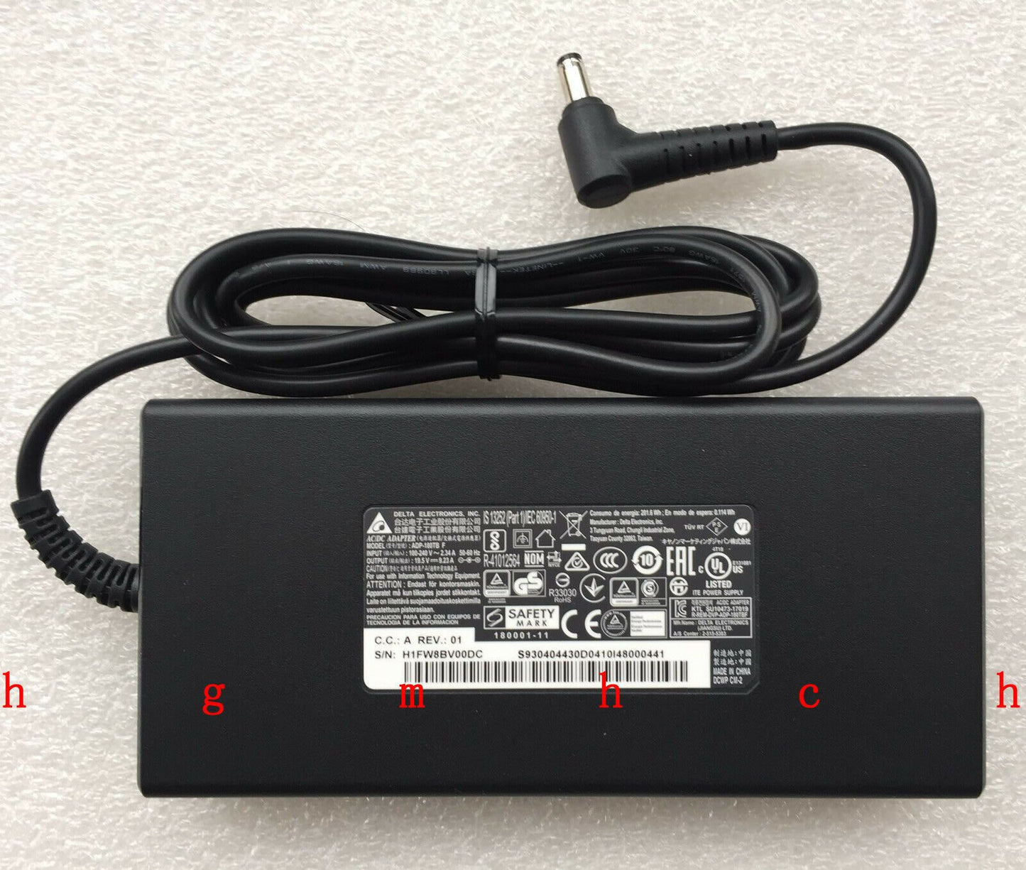 New Original MSI GS73 Stealth 8RF/GTX1060,ADP-180TB F,Delta 180W Slim AC Adapter
