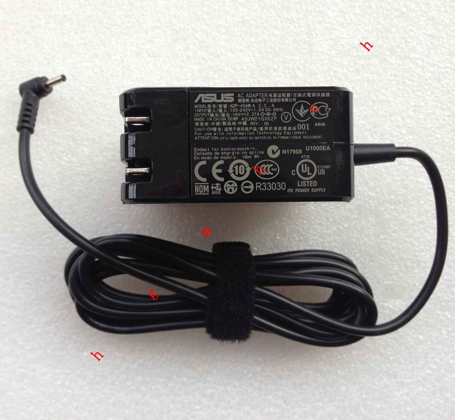 New Original Genuine OEM AC Power Adapter for Asus Transformer Book T200TA-DB12T