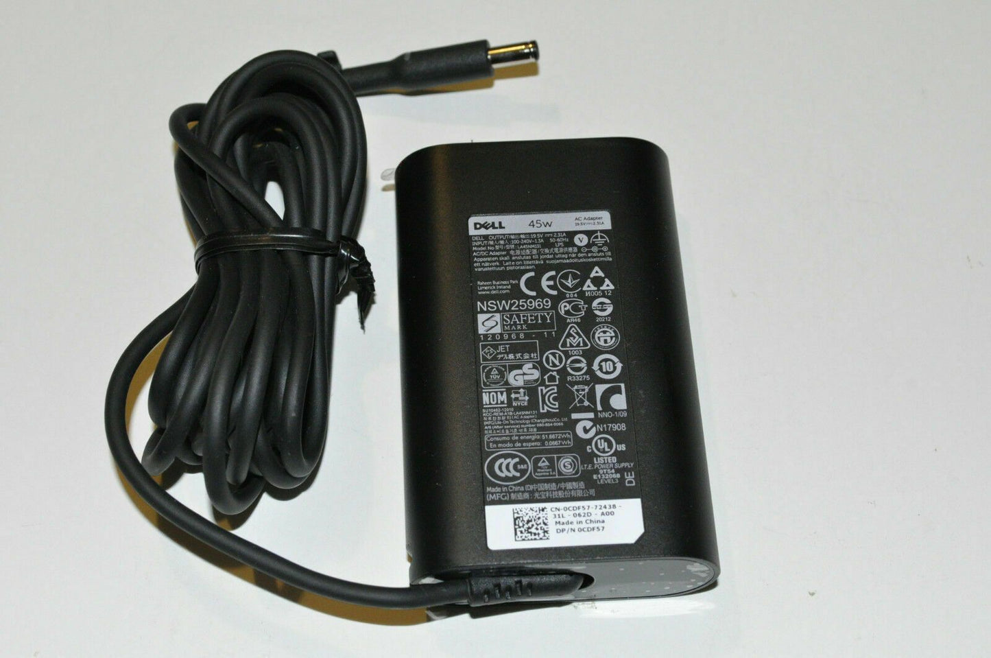 Original OEM Dell XPS 12 9Q23 9Q33 45W AC Power Charger Adapter 0CDF57 LA45NM131
