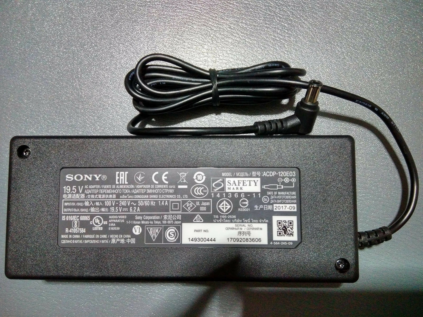 @@New Original OEM Sony 19.5V 6.2A 120W AC Adapter for Sony LED HDTV KDL-55W800C