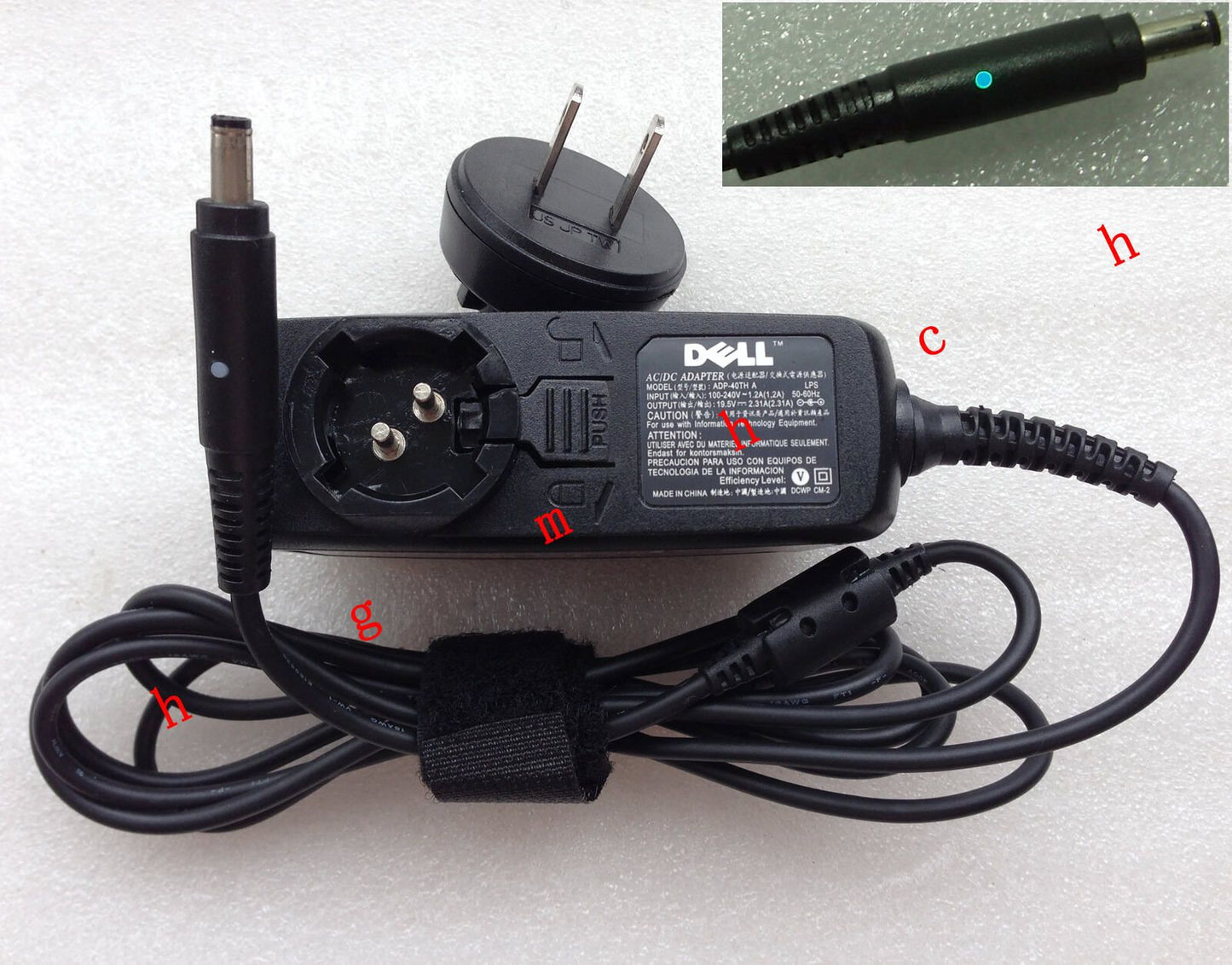 Original Genuine OEM 19.5V 45W AC Adapter Charger Fr Dell XPS 13-L322X Ultrabook