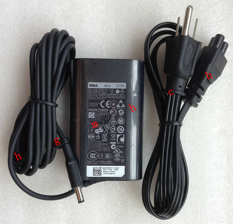 New Original Genuine OEM Dell 45W AC Adapter for Dell XPS 12-9Q33,P20S002 Laptop