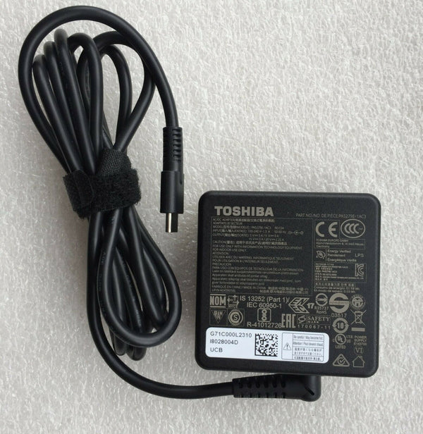 Original Toshiba 45W USB-C AC Adapter&Cord for Toshiba Tecra X40-D PT472C-00K00X