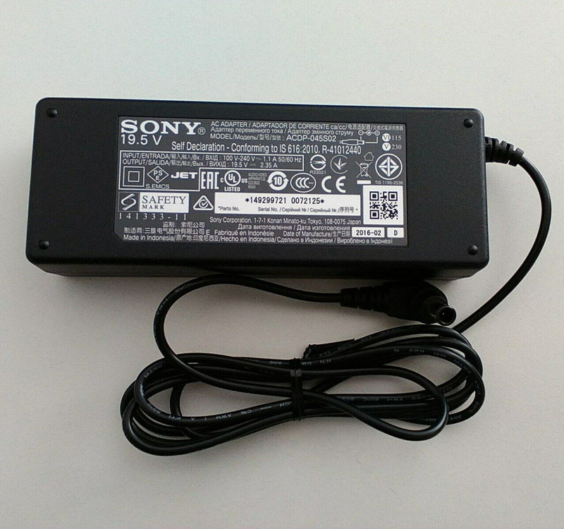 Original Sony 19.5V AC/DC Adapter for LCD TV KDL-40RD353,KDL-40RE353,ACDP-045S02