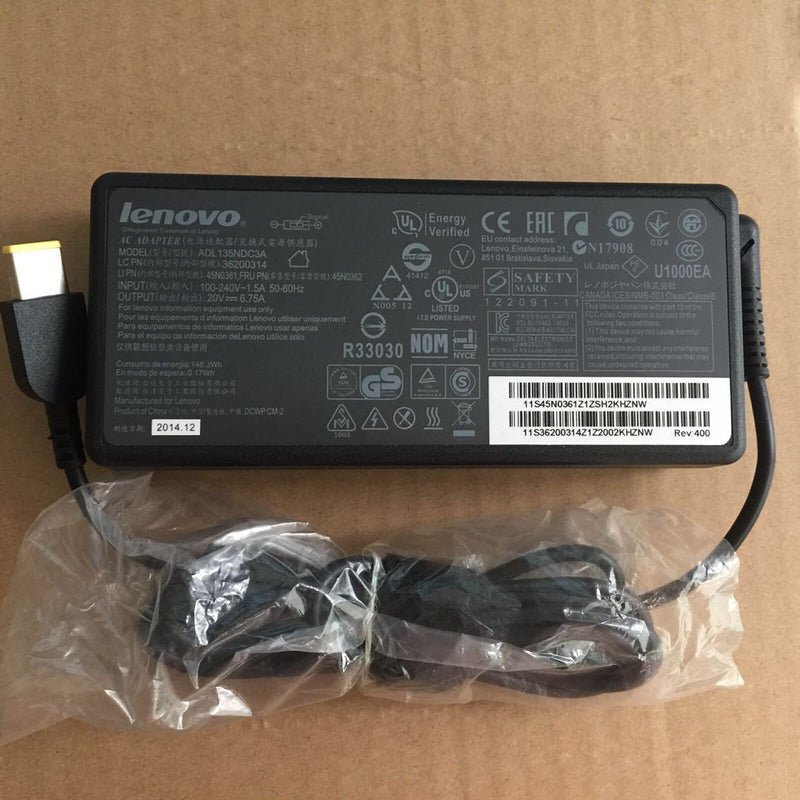 @Original OEM Lenovo 135W AC Adapter for Lenovo ThinkPad T460p 20FW003SUS Laptop