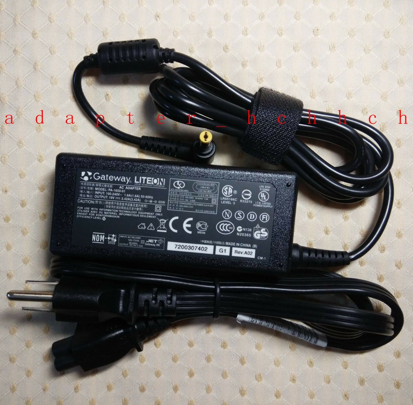 Original OEM 65W AC Adapter for Gateway LT2041U,LT2044U,LT21,LT25,LT27,LT28,LT30