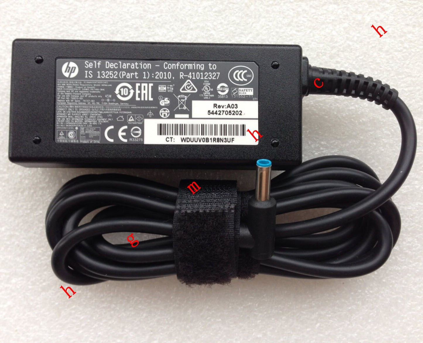 New Genuine Original OEM HP 19.5V 2.31A AC Adapter Charger Compatible 741553-850