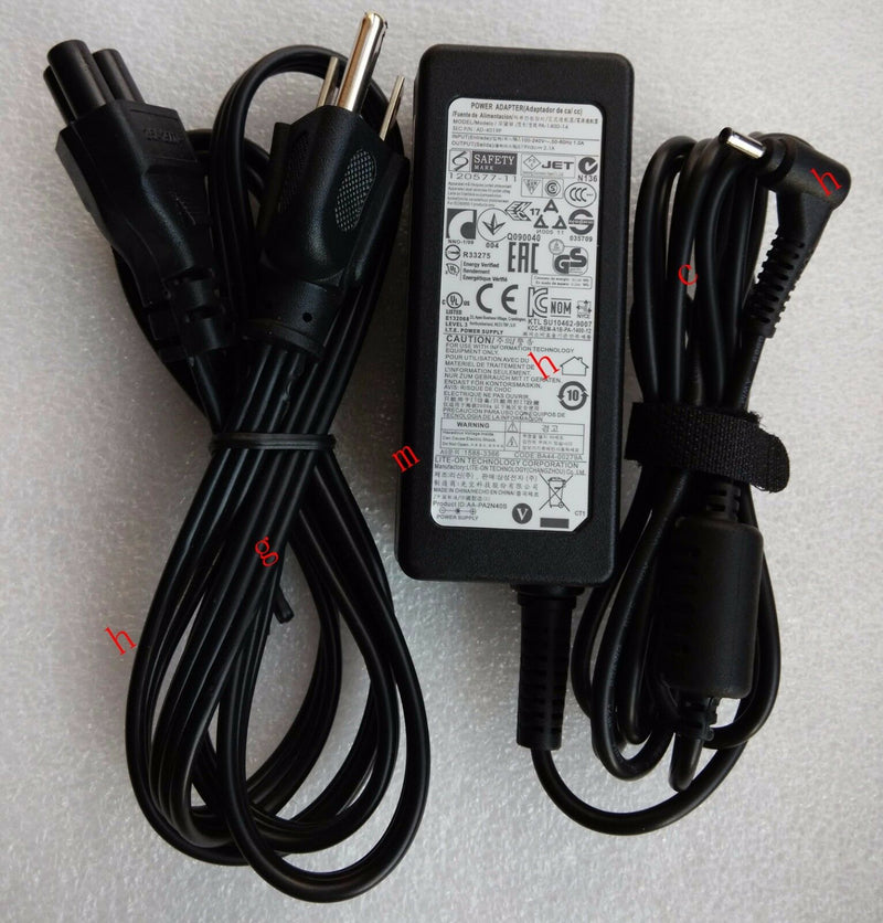 New Original Genuine OEM 40W Cord/Charger Samsung NP900X3A-B01UB/NP900X3A-A02US