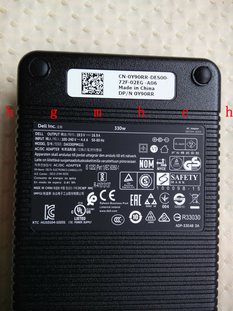 @Original OEM Dell 330W 19.5V AC Adapter for Dell Alienware 17-R4 AW17R4-7005SLV