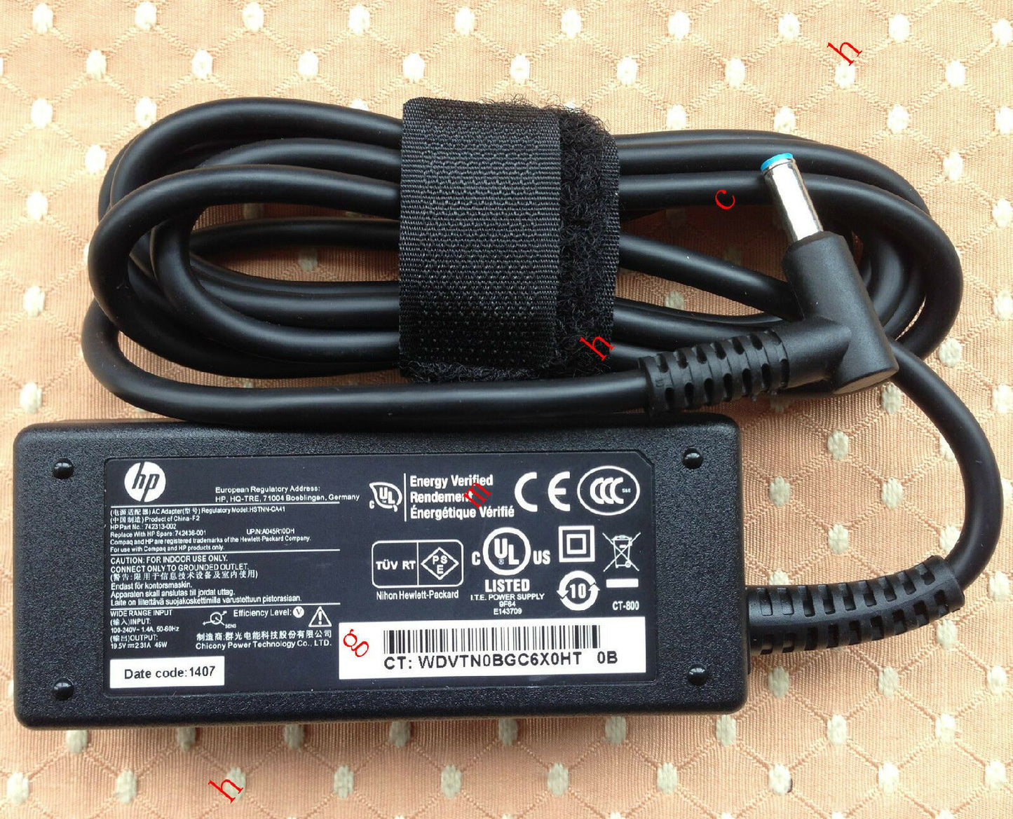 New Original OEM HP 45W 19.5V AC Adapter for HP Probook 430 G3/T1B63UT Notebook