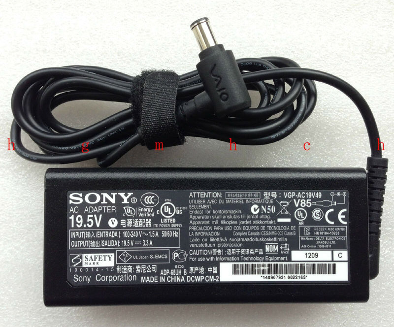 Original OEM 65W AC Power Adapter for Sony VAIO Z Series SVZ13114GXX i7-3612QM