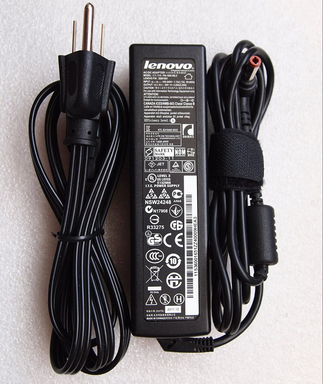 @Original Genuine OEM 65W AC Adapter for Lenovo IdeaPad Z580/Z585/U510 Notebook