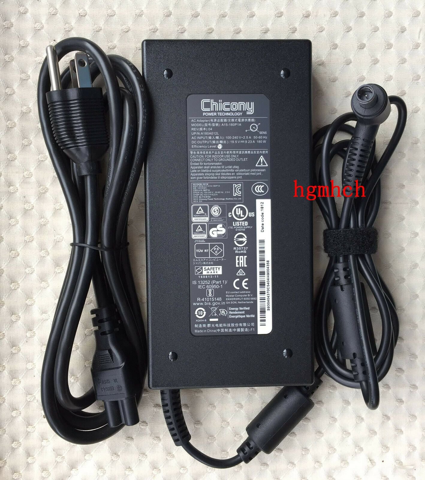 Original Chicony AC/DC Adapter&Cord for MSI GP73 Leopard 8RE-080CA Gaming Laptop