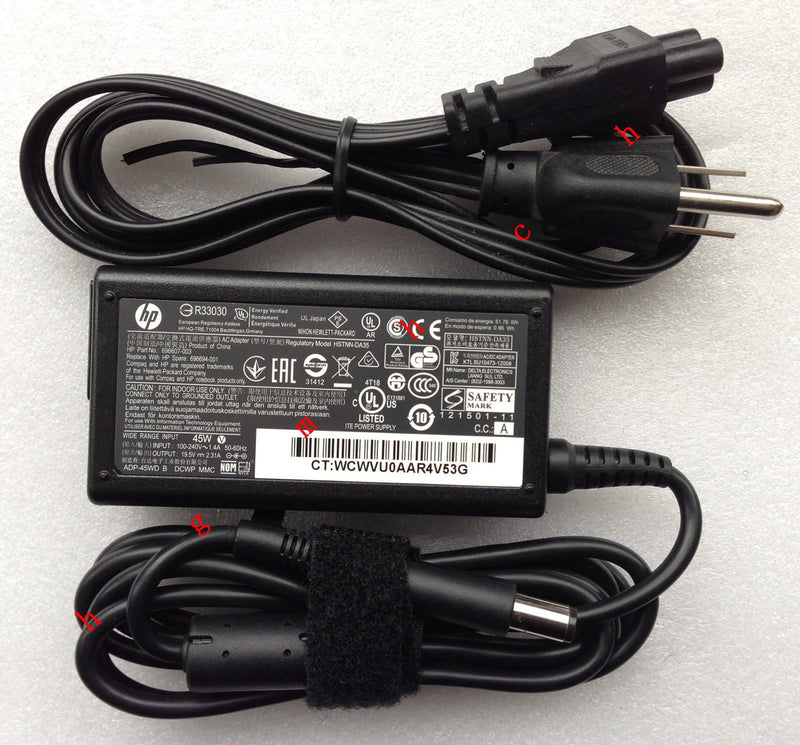 Original OEM HP 45W 19.5V Smart AC Adapte for HP Probook 430 G1/F2P80UT Notrbook