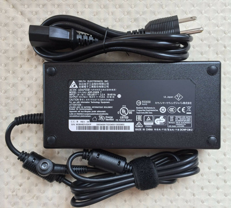 New Original OEM 19.5V 11.8A AC Adapter for Gigabyte AORUS 15-XA-7MY2132S Laptop