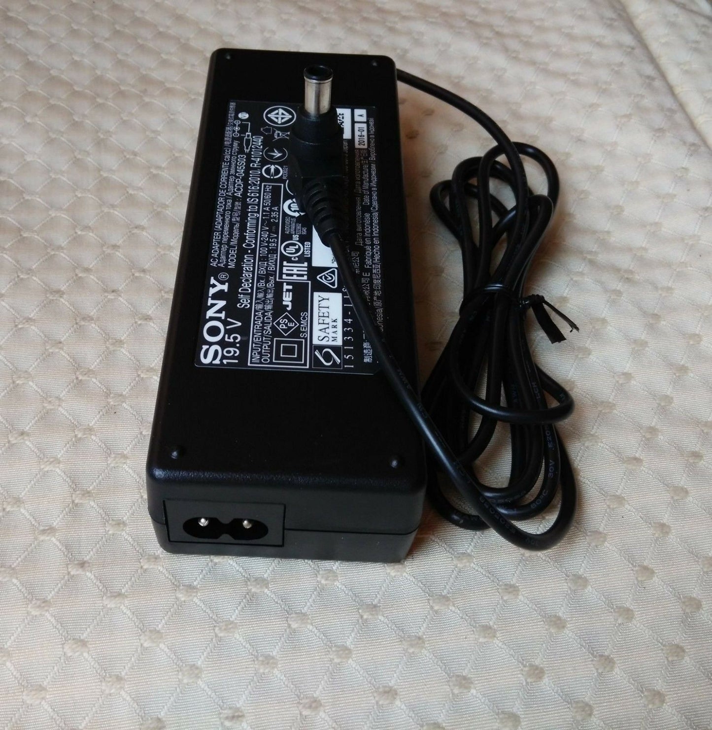 Original OEM Sony 19.5V AC/DC Adapter for Sony Bravia KDL-32W600D Class LED HDTV