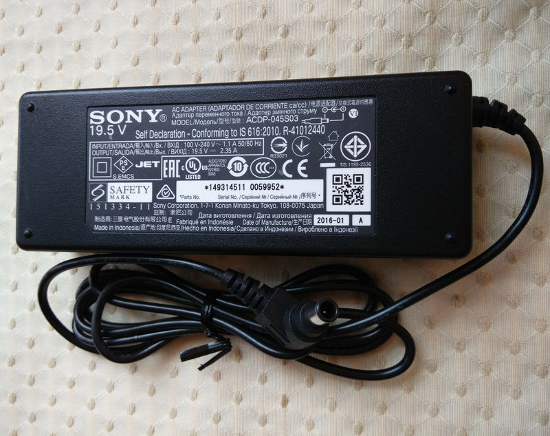 New Original OEM Sony 45W Cord/Charge LCD TV KDL-32R303C,ACDP-045S03,ACDP-045S02