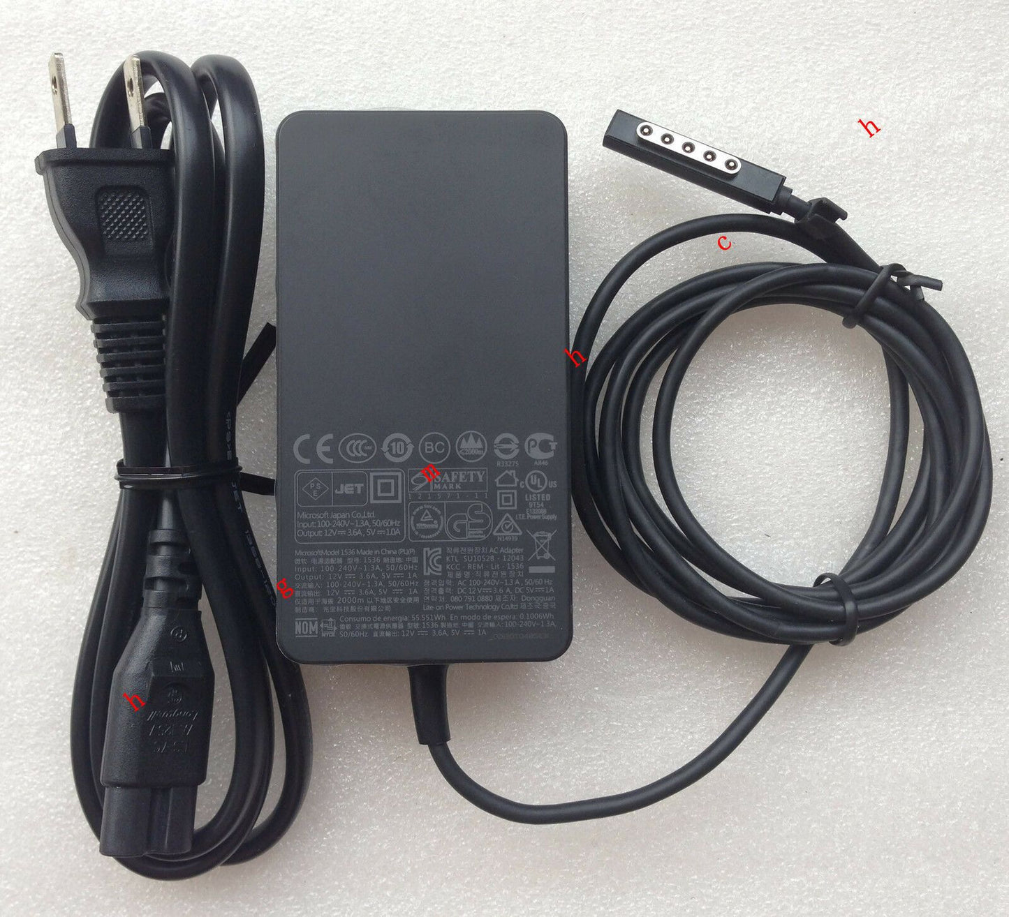 Original OEM Microsoft 1536 48W Charger Surface RT,Surface 2/Pro 2,Series Tablet