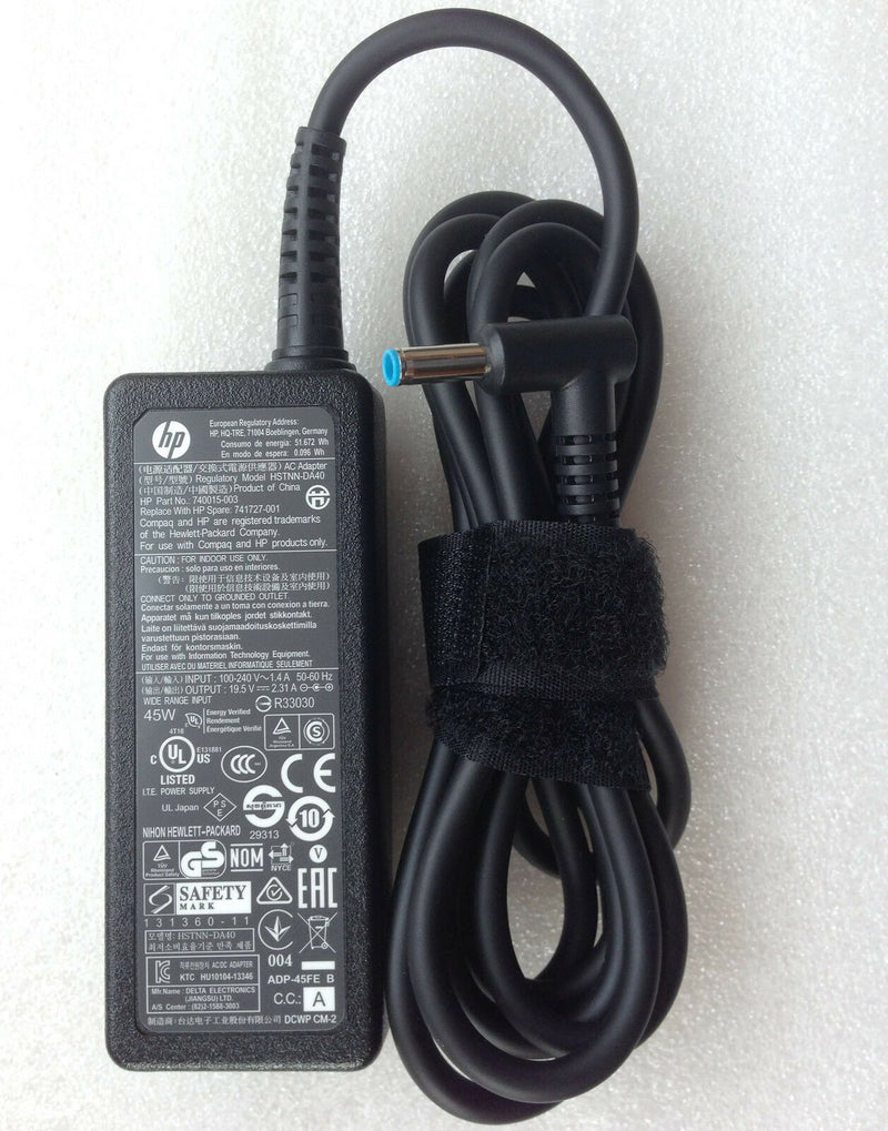 New Original Genuine OEM HP 45W 19.5V 2.31A AC Adapter for HP 15-f009ca Notebook