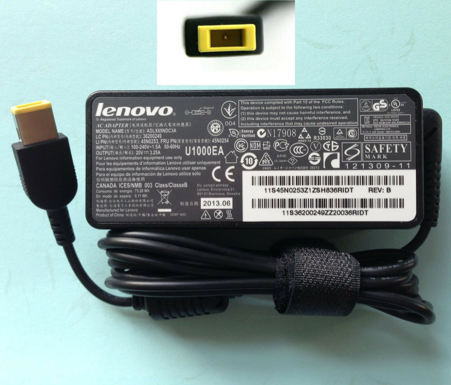 Original OEM Lenovo 65W AC Adapter Cord/Charger ThinkPad E431 Series,ADLX65NDC3A