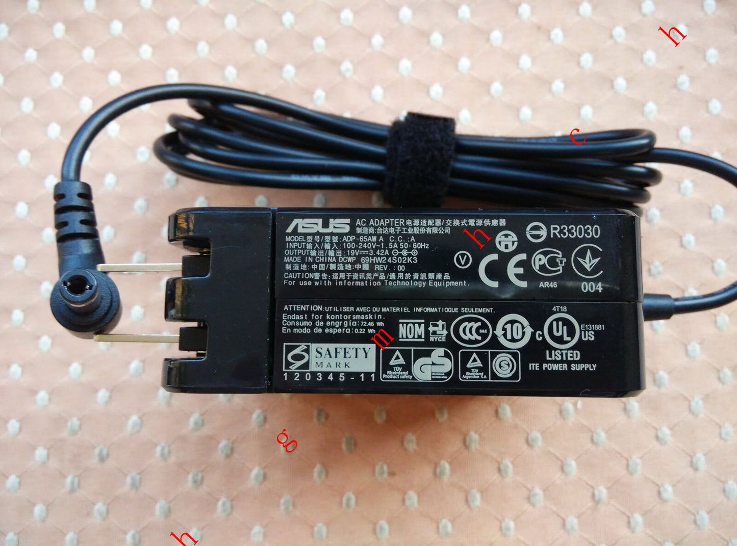 New Original OEM ASUS 19V 3.42A Cord/Charger Transformer Book Flip TP500LA-DH71T