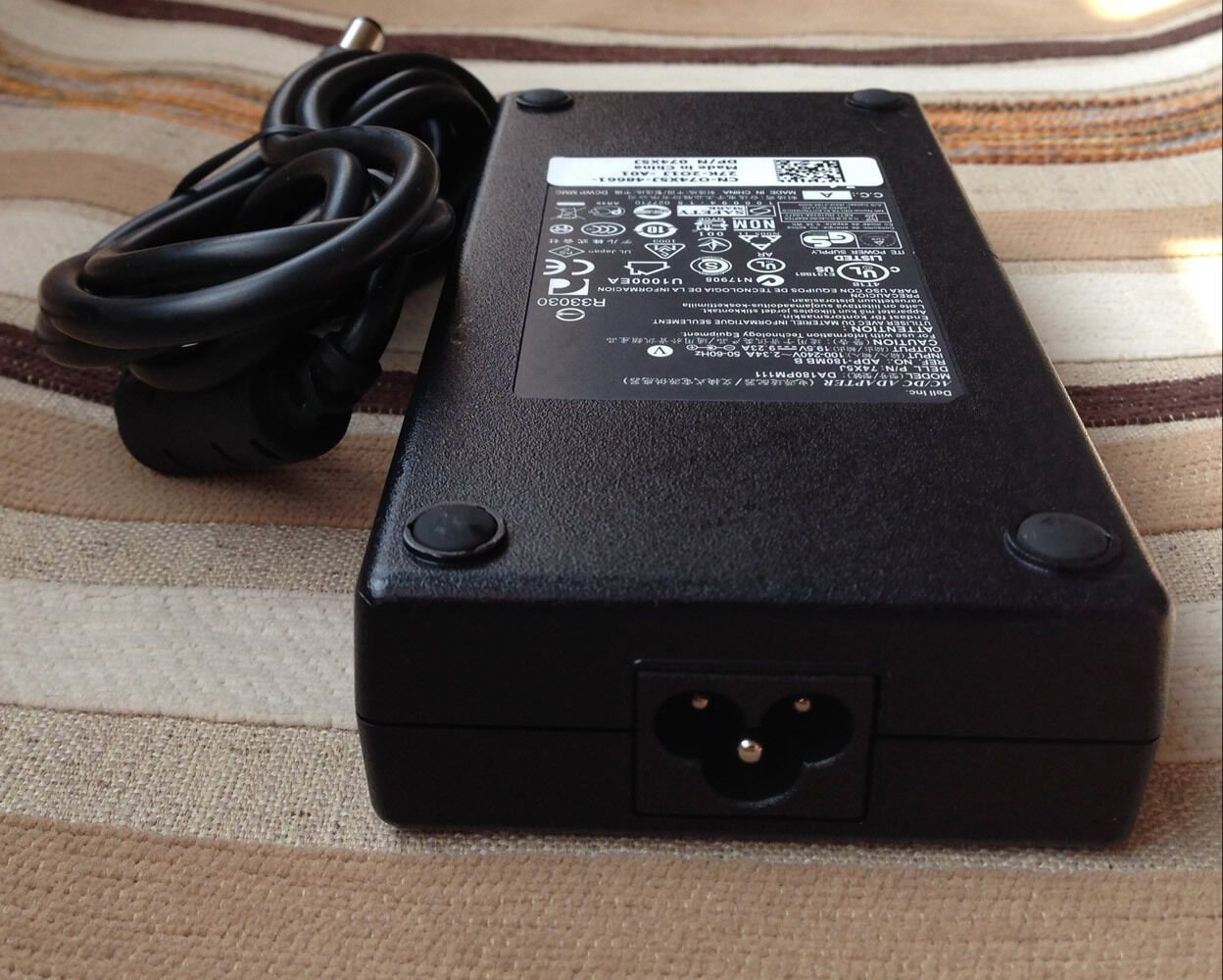 Original OEM Dell 180W AC Adapte+Cord for Precision M4600 M4700,74X5J,DA180PM111