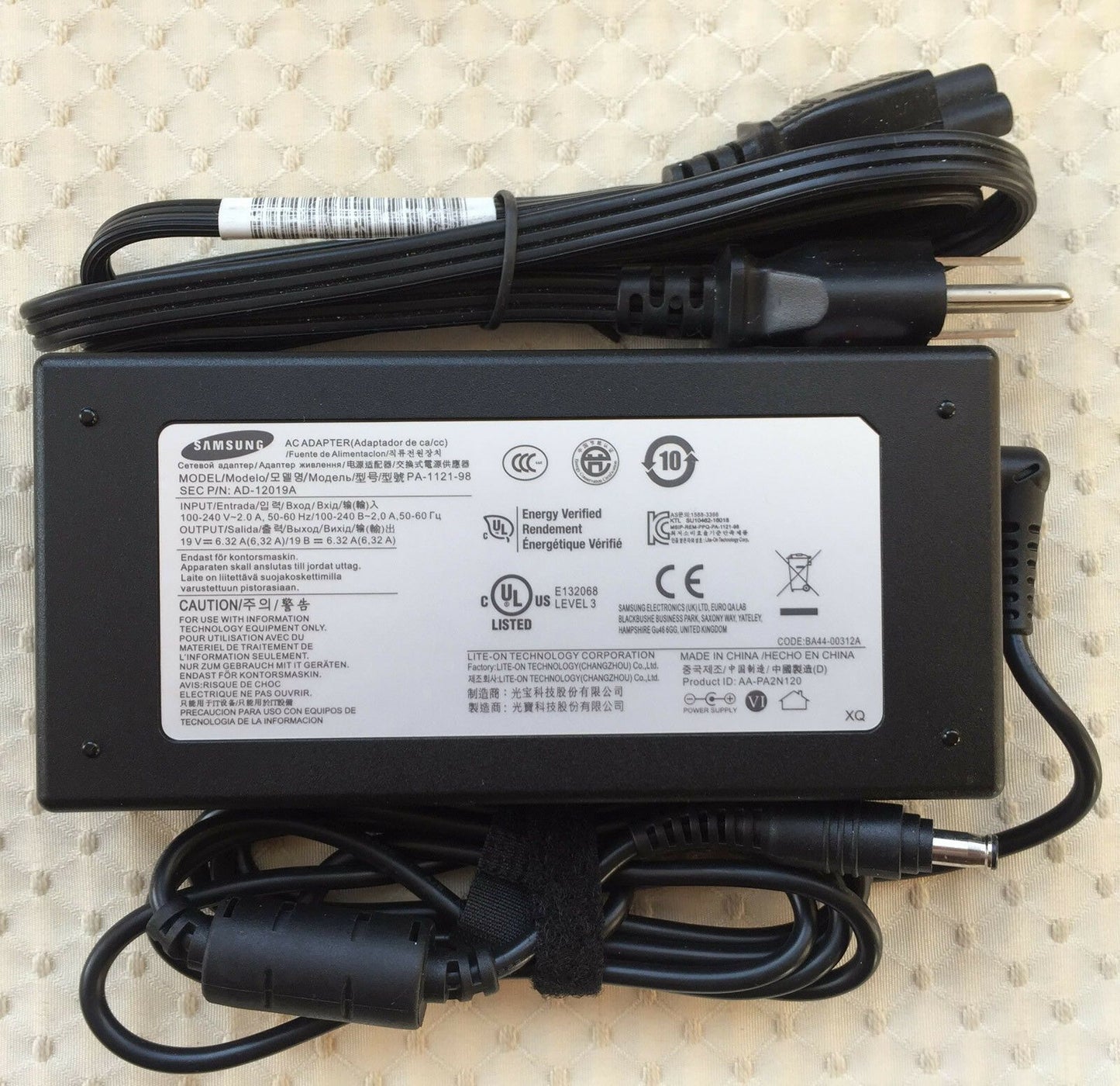 Original Samsung 120W AC/DC Adapter for Samsung Odyssey NP800G5M-X01US,AD-12019A
