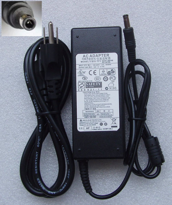 Original OEM Samsung R478 R480 R580 AC Power Adapter Supply Cord/Charger 90W