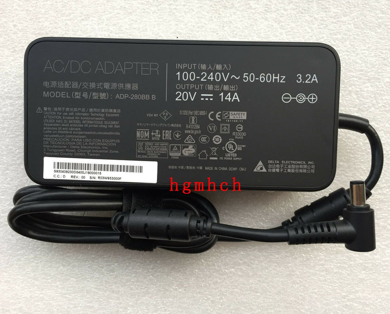 @Original Delta 20V 14A AC Adapter for MSI GE75 Raider 8SG/RTX2080 Gaming Laptop