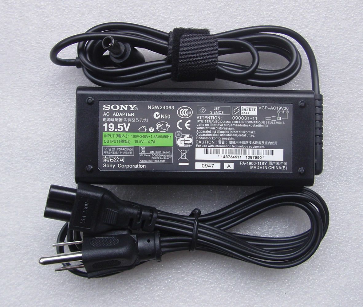 Original Battery Charger Fr Sony Vaio VGN-N250N VGN-NR260E/S VGN-SZ110 pcg-7184l