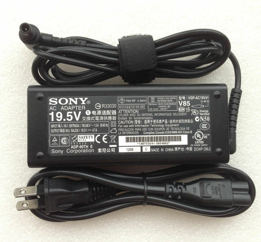 Original OEM AC Adapter Power Cord Charger for Sony Vaio VGP-AC19V35/VGP-AC19V41