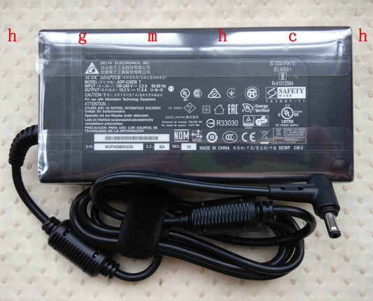 Original OEM Delta 230W 19.5V 11.8A AC/DC Adapter for Sager NP8375 Gaming Laptop